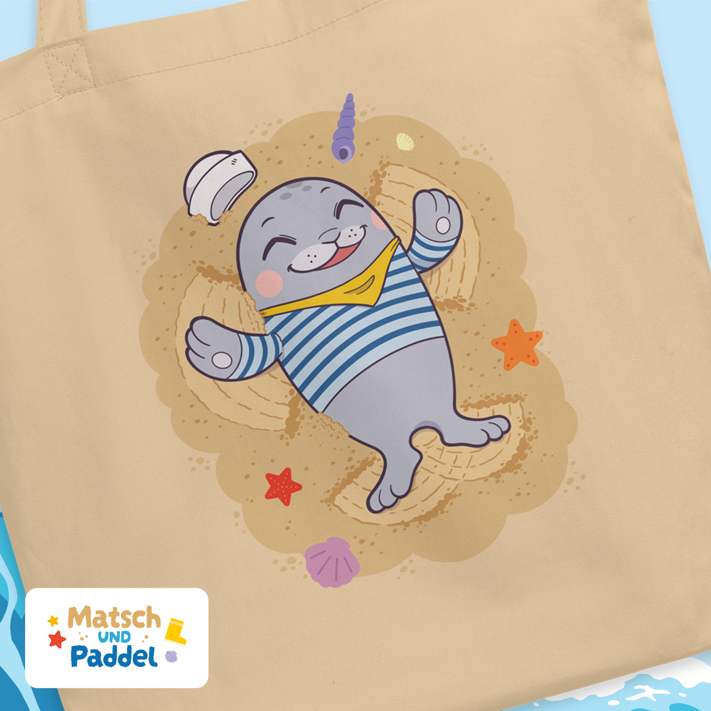 Organic fabric bag "Beach Angel"