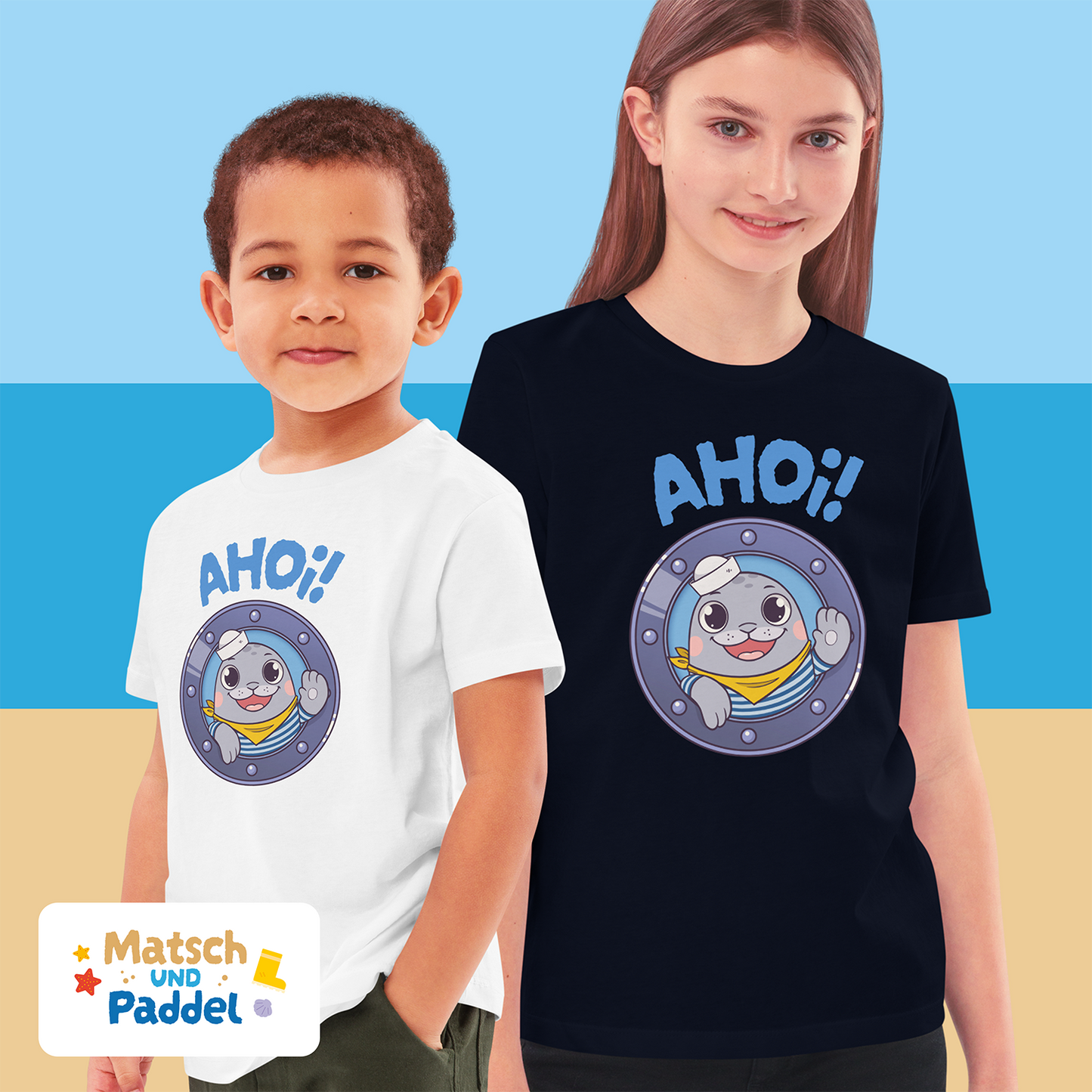 Kinder T-Shirt "Ahoi!" (Bio-Baumwolle)