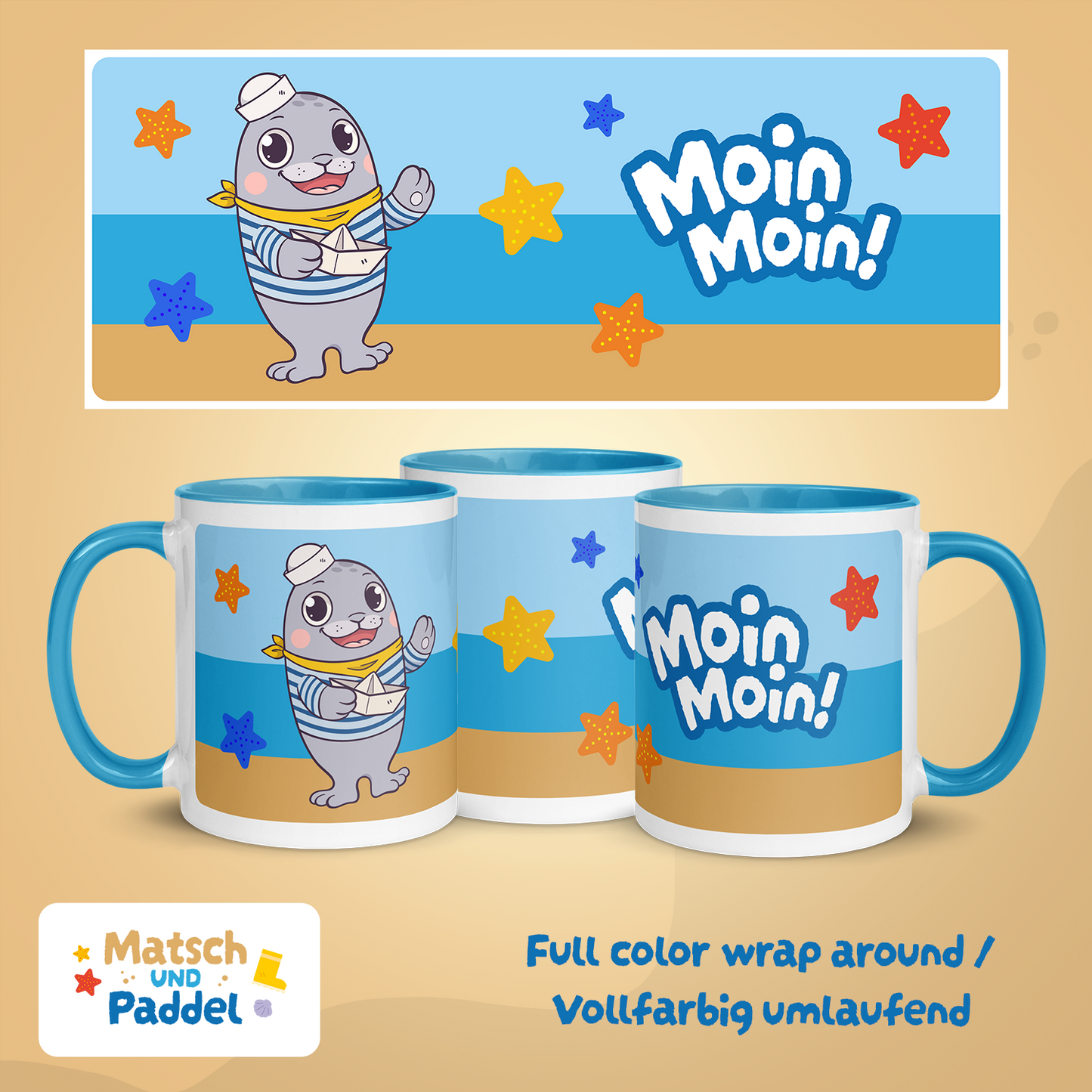 Mug "Moin Moin!" (with colored inside)