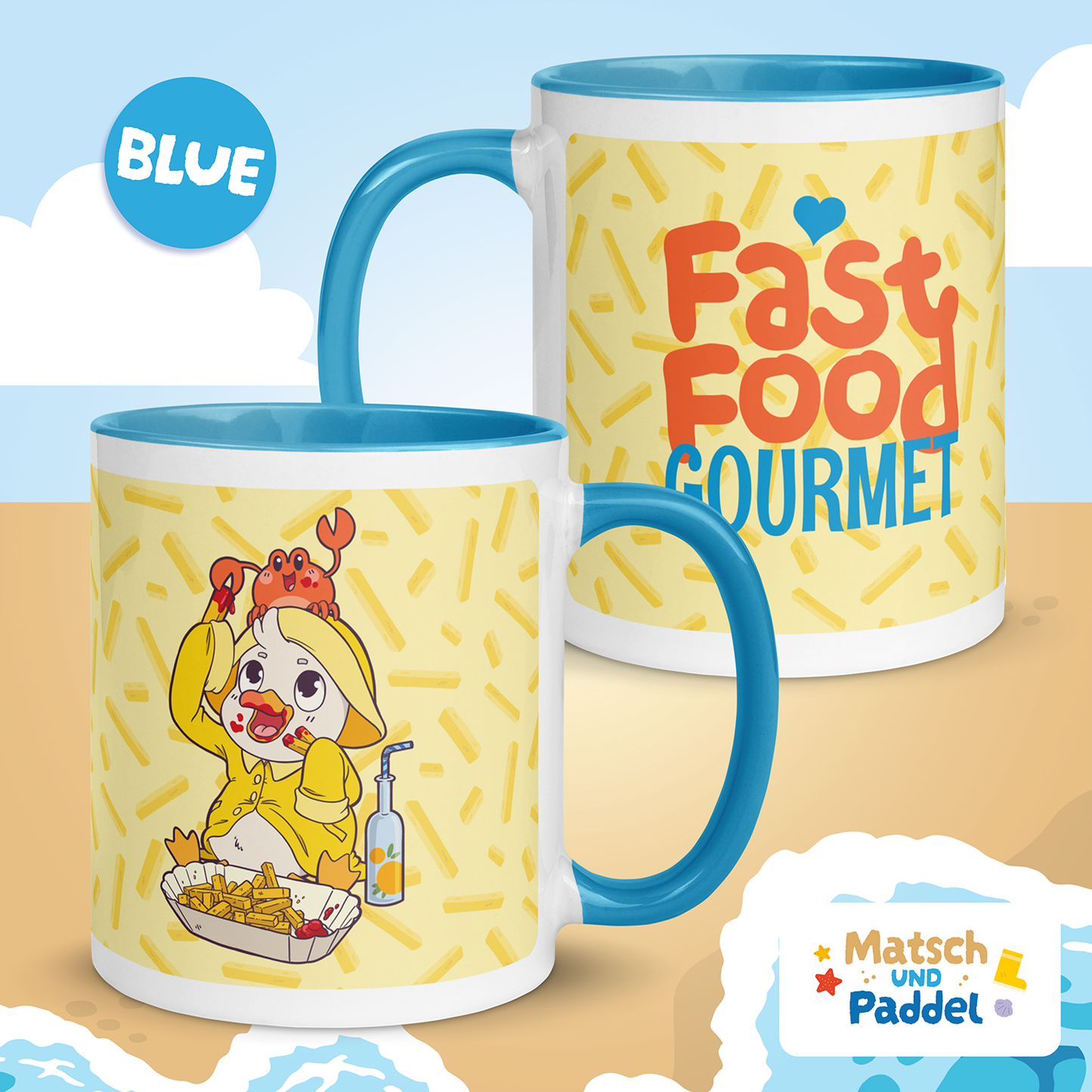 Mug "Fast Food Gourmet" (with colored inside)