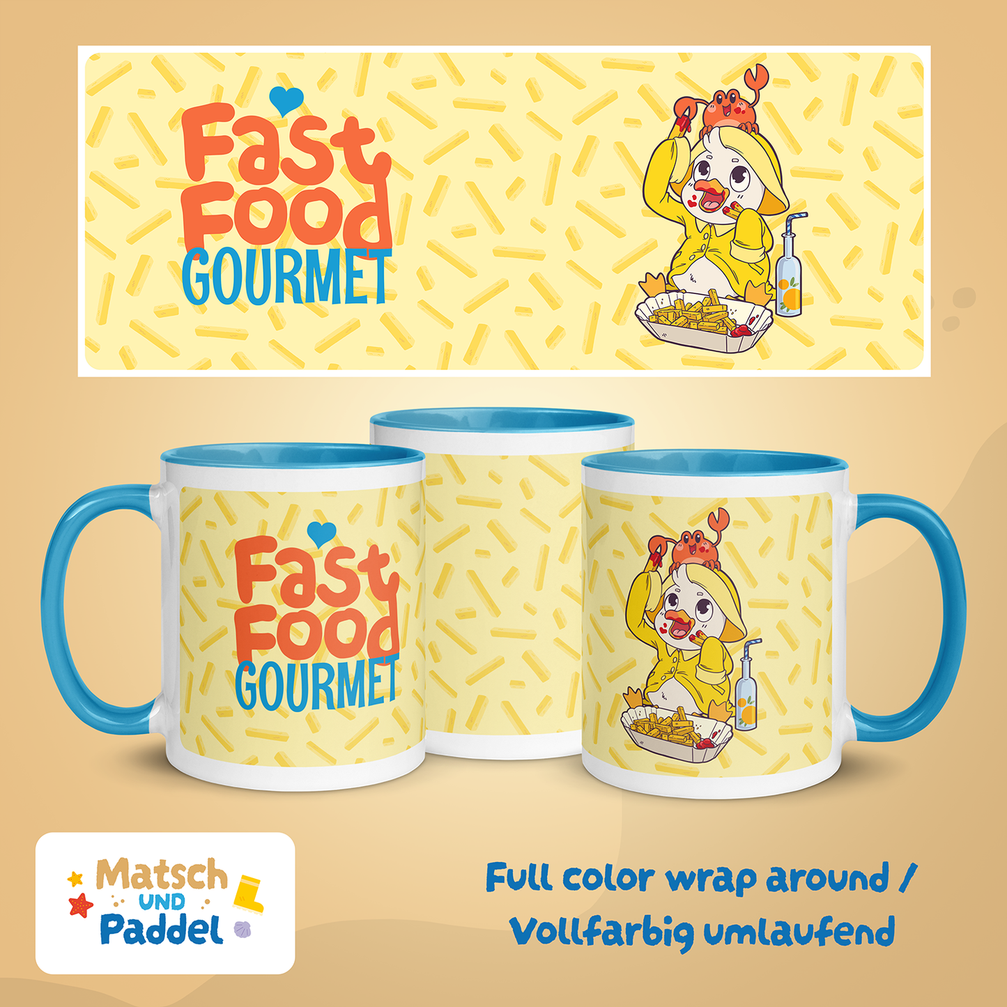 Mug "Fast Food Gourmet" (with colored inside)