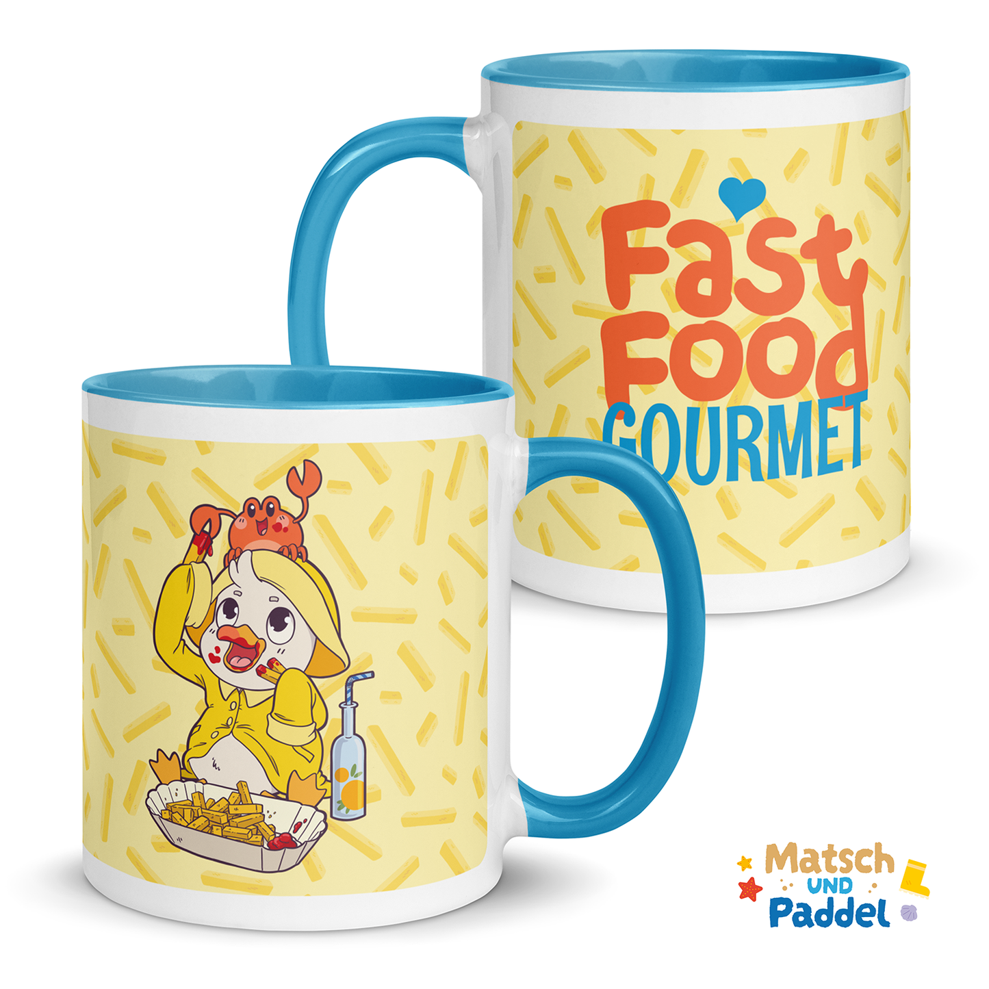 Tasse "Fast Food Gourmet" (mit farbiger Innenseite)