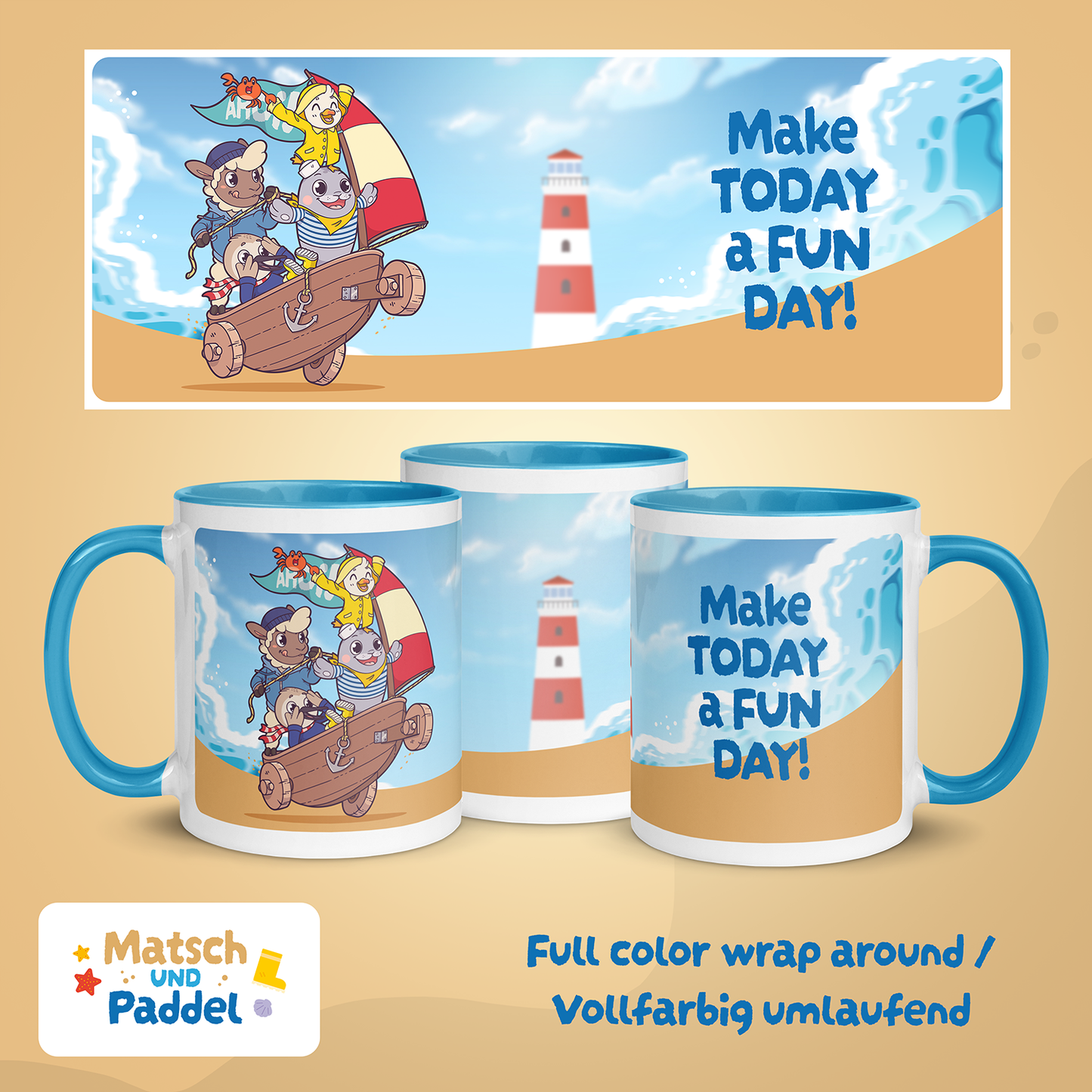 Mug "Fun Day" (with colored inside)