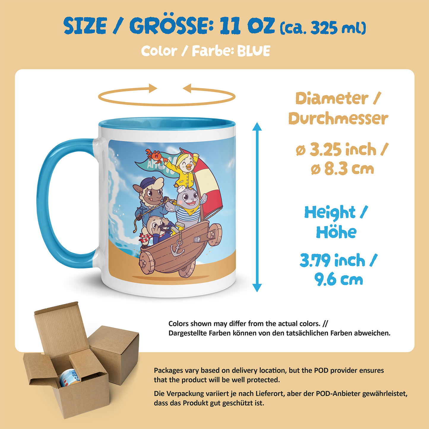 Tasse "Fun Day" (mit farbiger Innenseite)