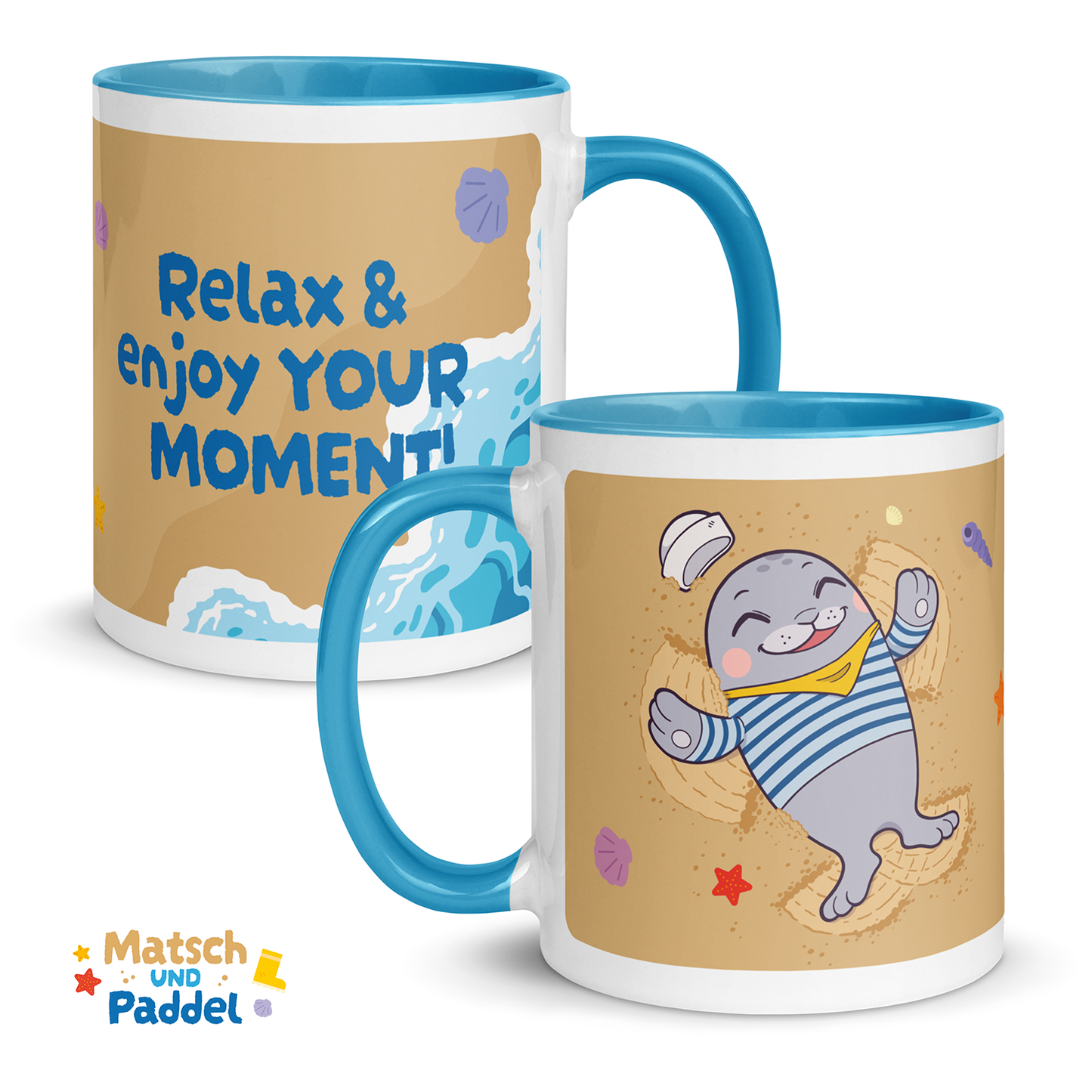 Mug "Relax &amp; Enjoy" (with colored inside)