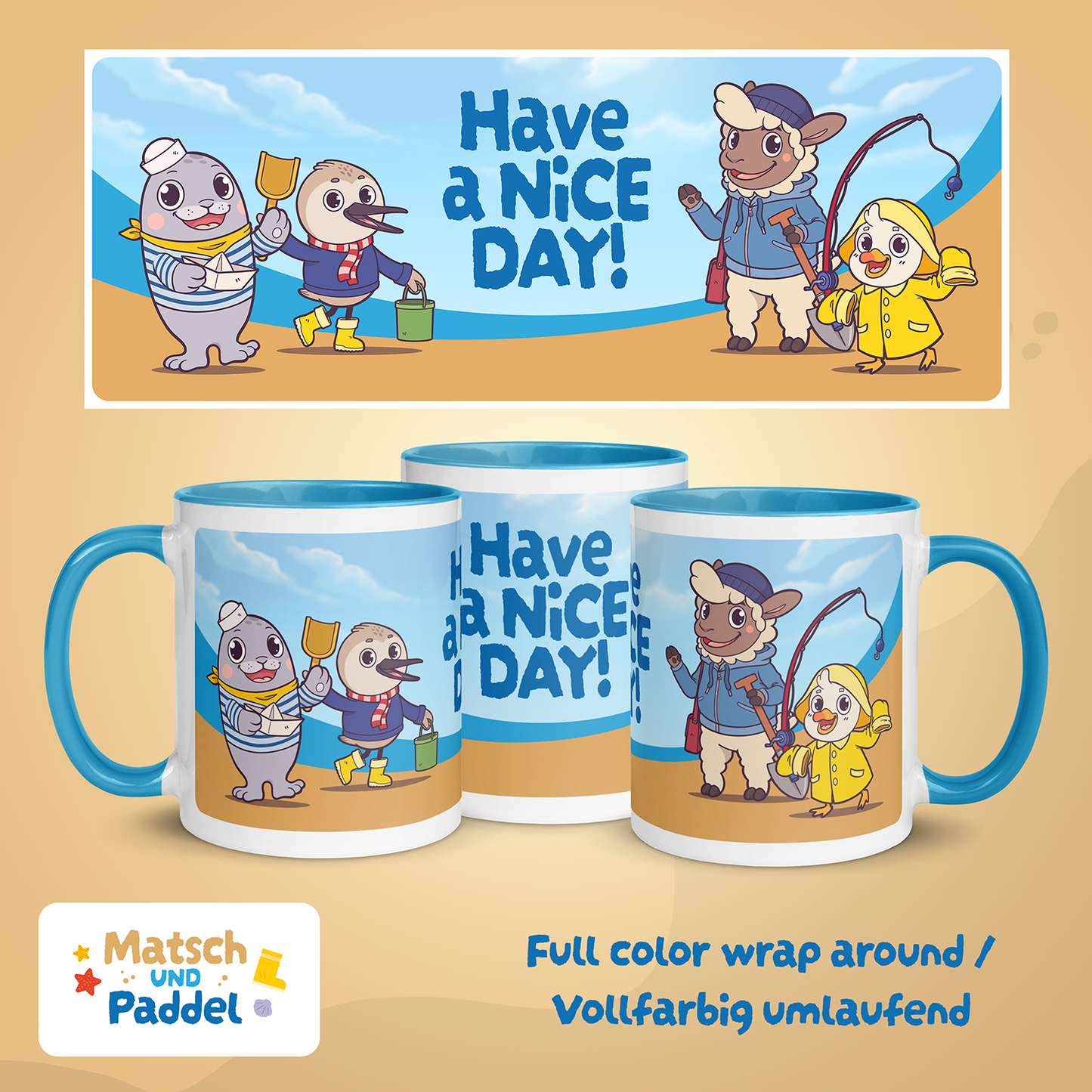 Mug "Have a nice day!" (with colored inside)