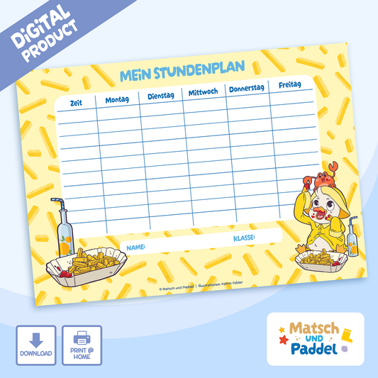 Timetable "Mud and Paddle" Motif 5 [DOWNLOAD]