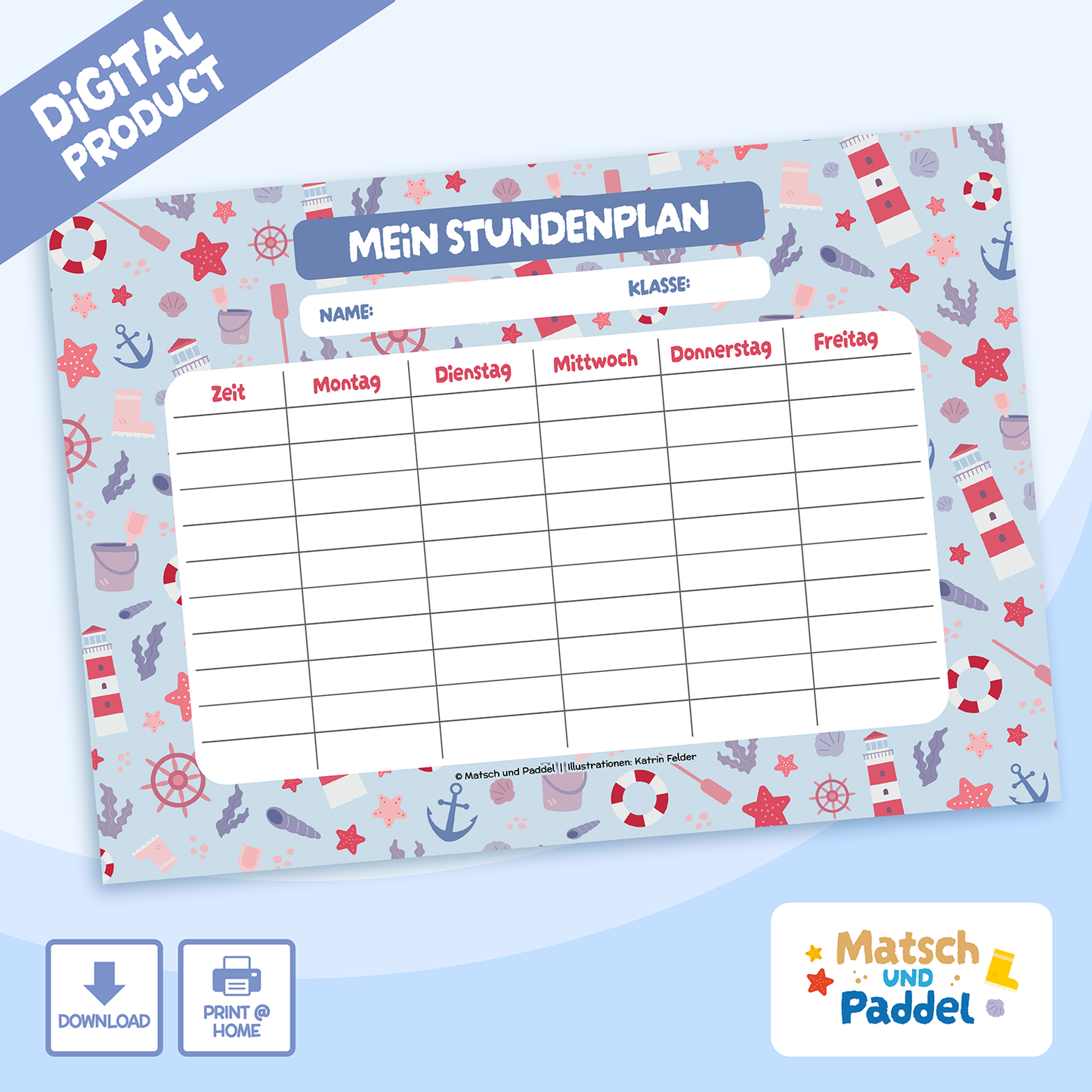 Timetable "Mud and Paddle" Motif 6 [DOWNLOAD]