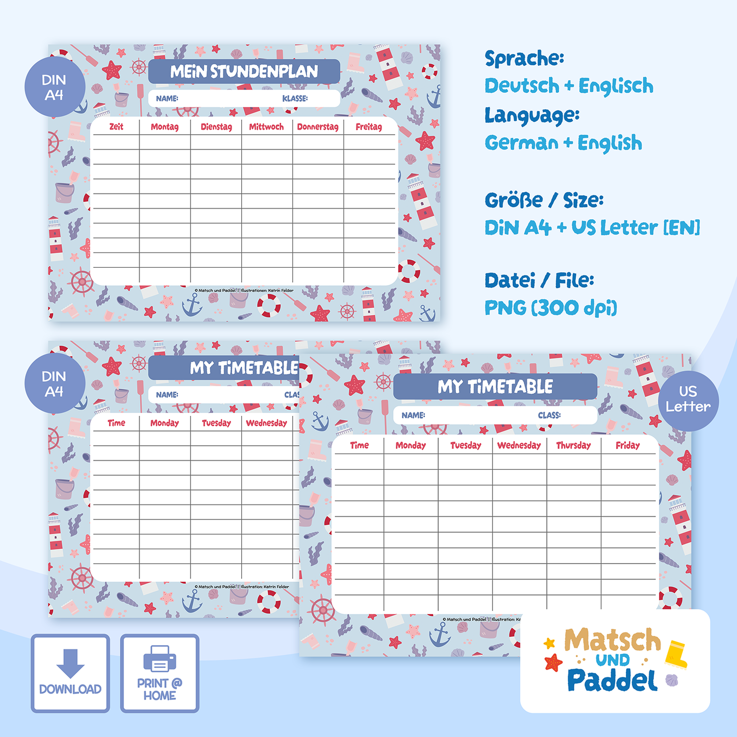 Timetable "Mud and Paddle" Motif 6 [DOWNLOAD]