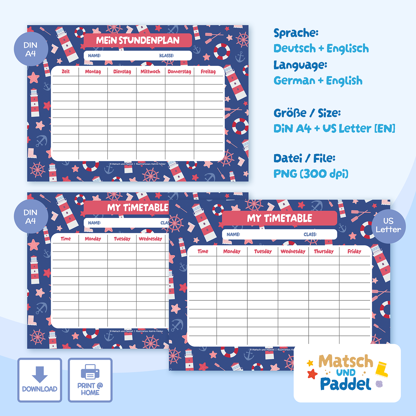 Timetable "Mud and Paddle" Motif 7 [DOWNLOAD]