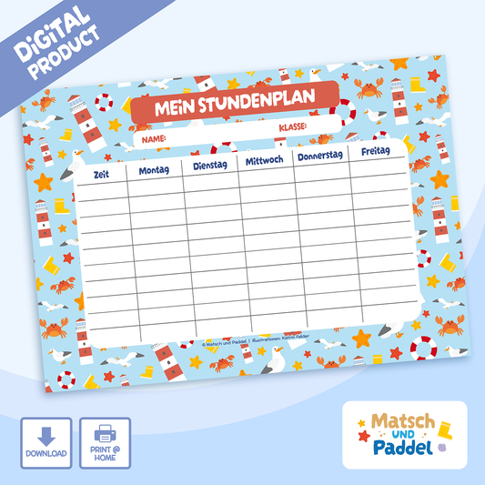 Timetable "Mud and Paddle" Motif 10 [DOWNLOAD]