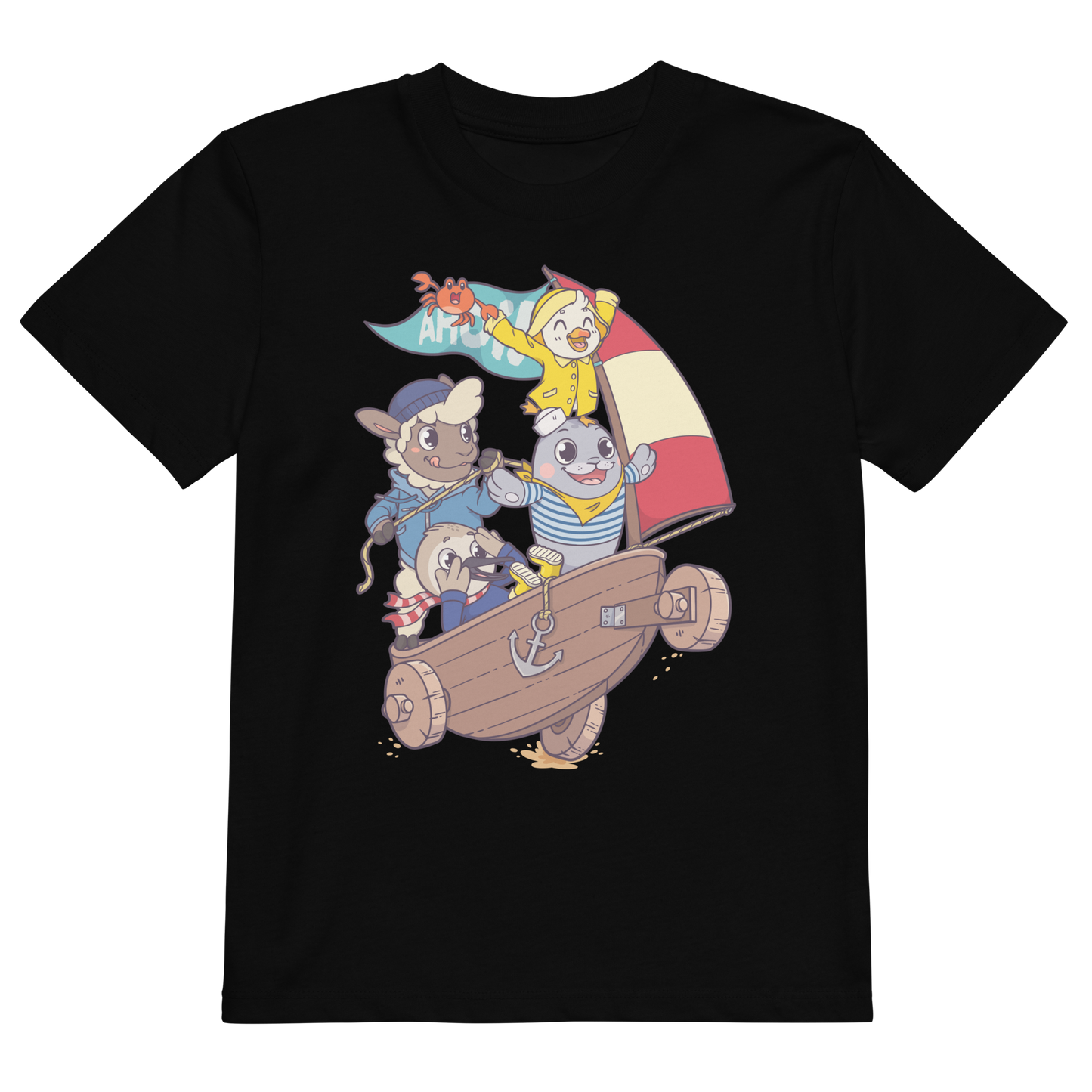 Kinder T-Shirt "Strandsegler" (Bio-Baumwolle)