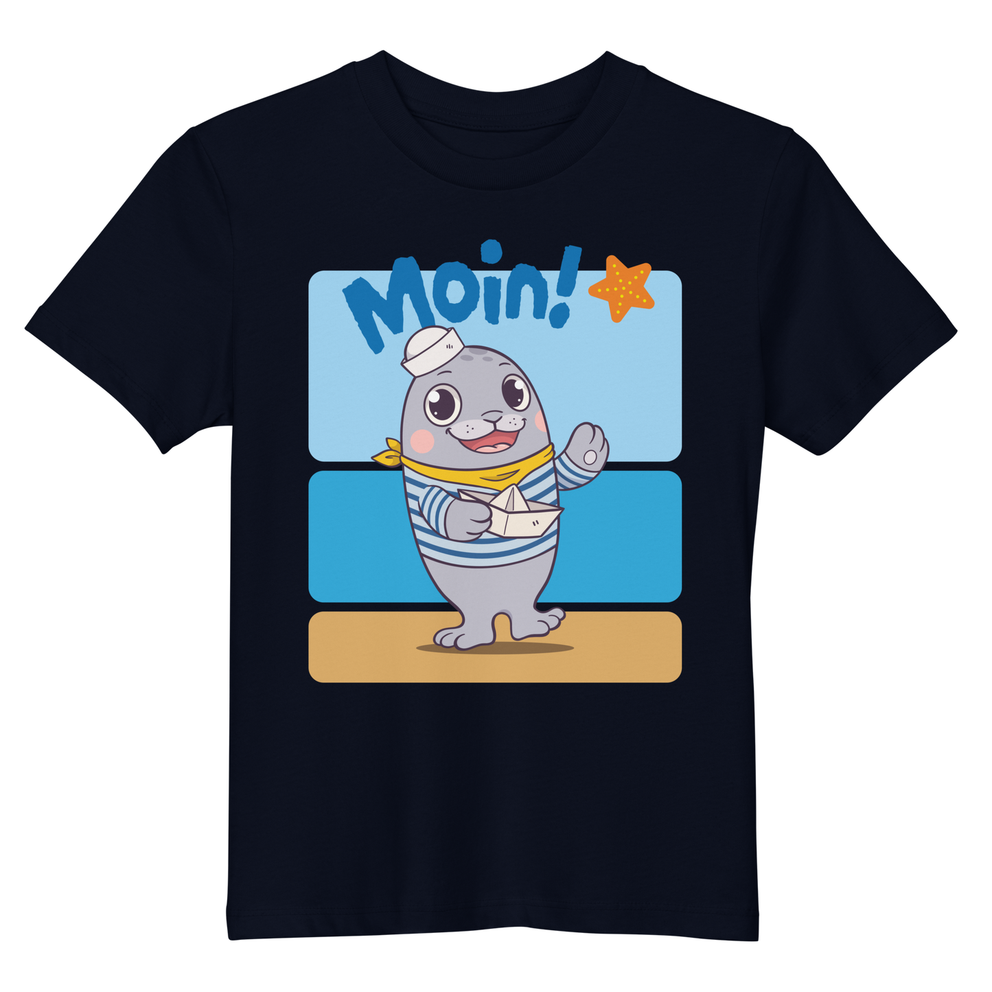 Kinder T-Shirt "Moin!" (Bio-Baumwolle)