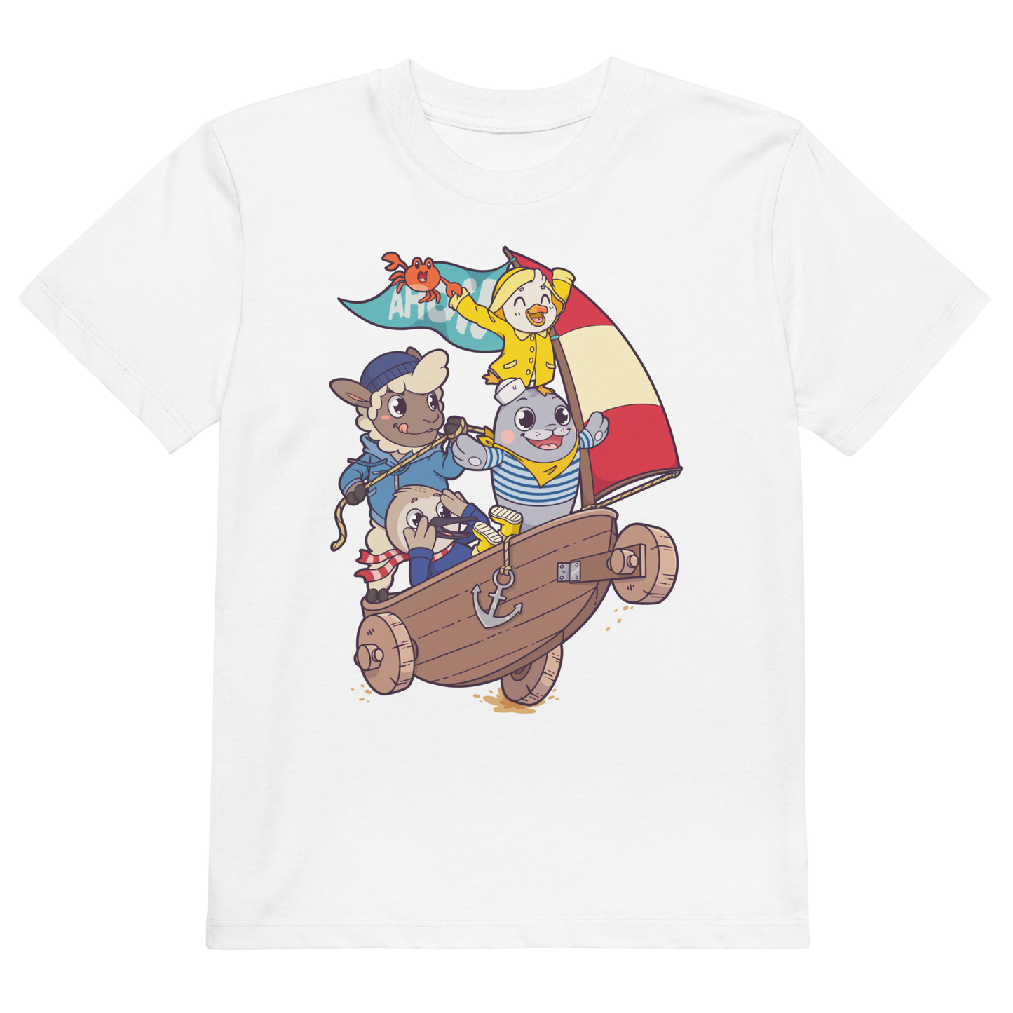 Kinder T-Shirt "Strandsegler" (Bio-Baumwolle)